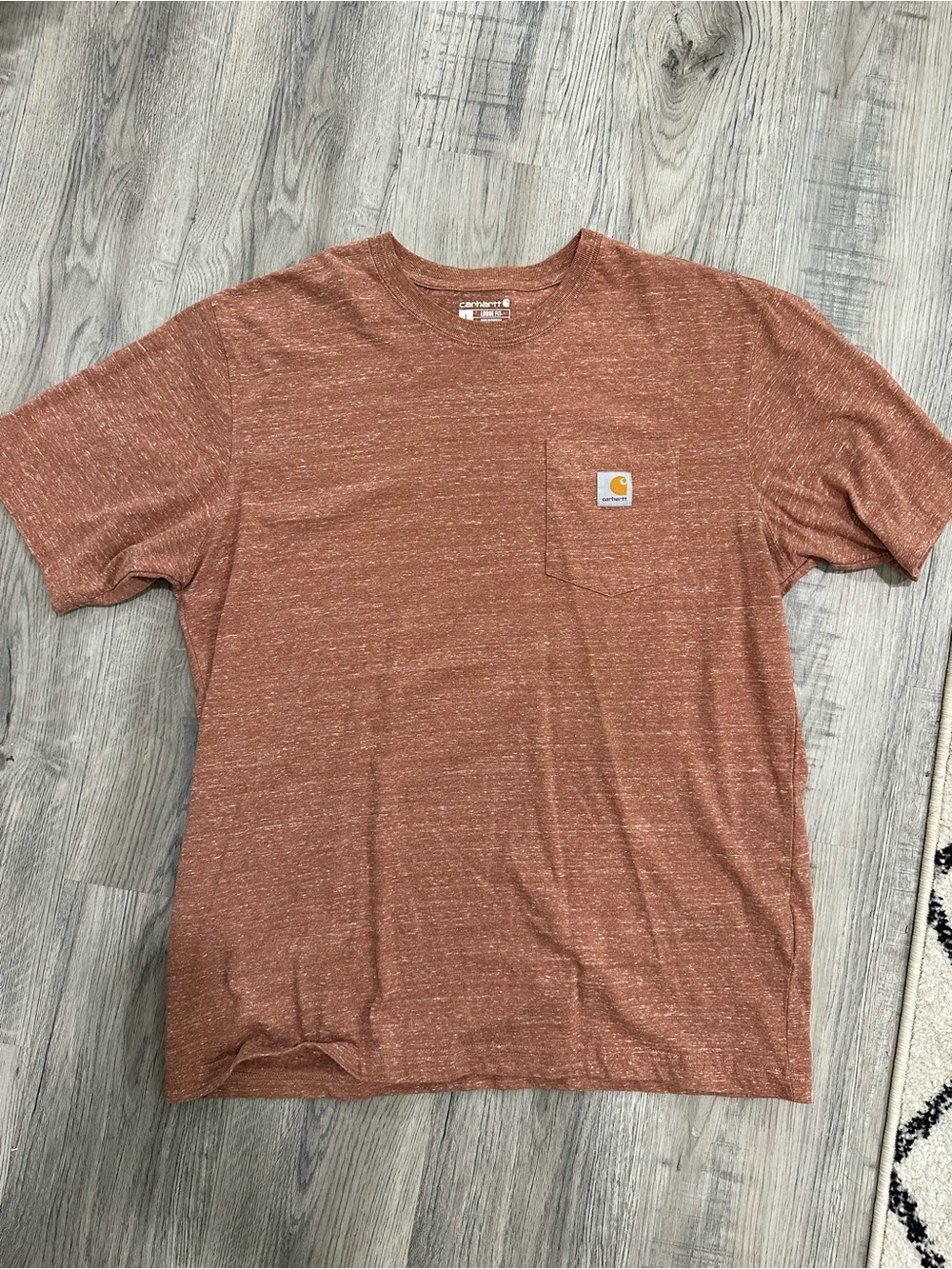 Carhartt Short-Sleeve Pocket Tee in Heather Rusty Orange